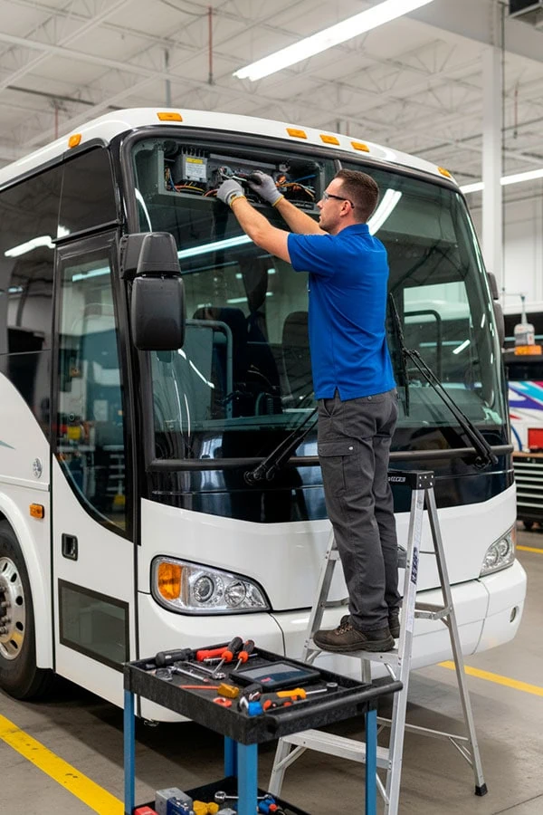Charter bus AC repair in Tampa