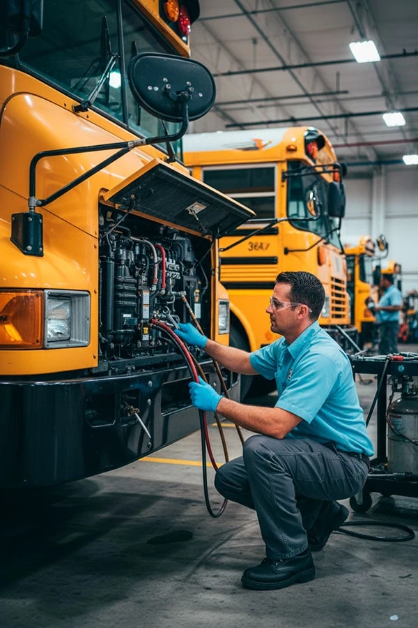 School bus AC repair in Tampa